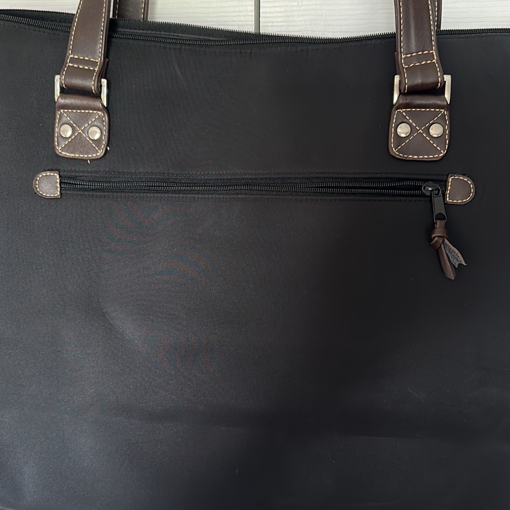 Large Women’s Travel Tote bag Multi-pockets Leather Straps Nylon Material 15*20 - Picture 6 of 8